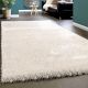 Handwoven White Shaggy Rug